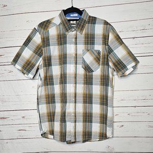 Volcom Classic Fit Plaid Button Down Short Sleeve Shirt